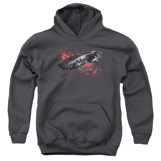 Bsg - Galactica - Youth Pull-over Hoodie - Charcoal