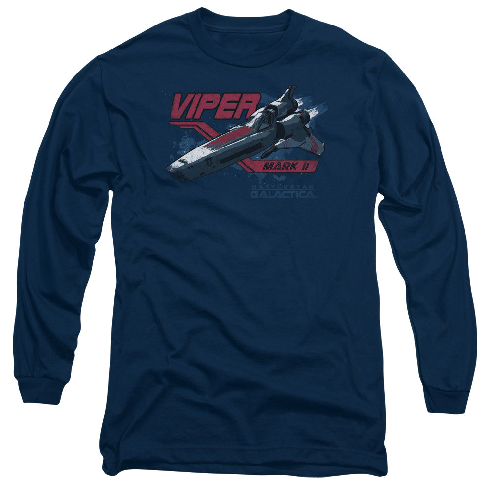 Bsg - Viper Mark Ii - Long Sleeve Adult 18/1 - Navy T-shirt