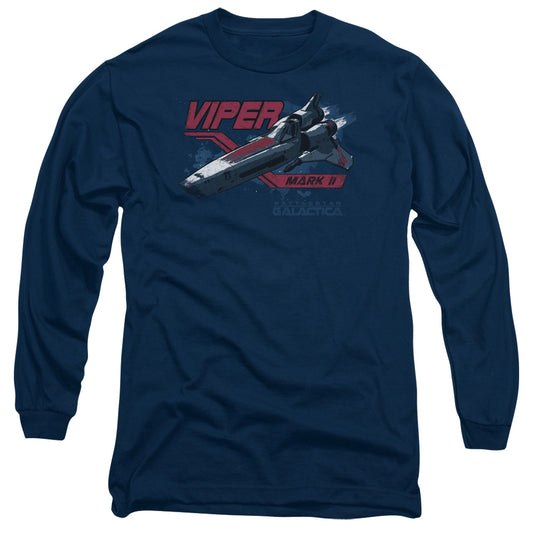 Bsg - Viper Mark Ii - Long Sleeve Adult 18/1 - Navy T-shirt