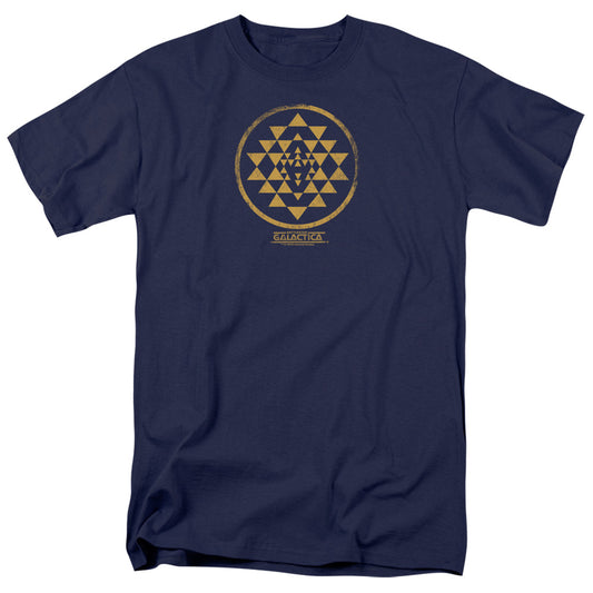Bsg - Gold Squadron Patch - Short Sleeve Adult 18/1 - Navy T-shirt
