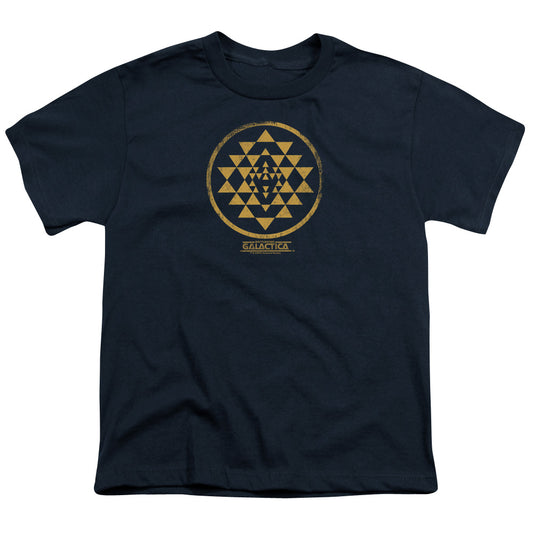 Bsg - Gold Squadron Patch - Short Sleeve Youth 18/1 - Navy T-shirt