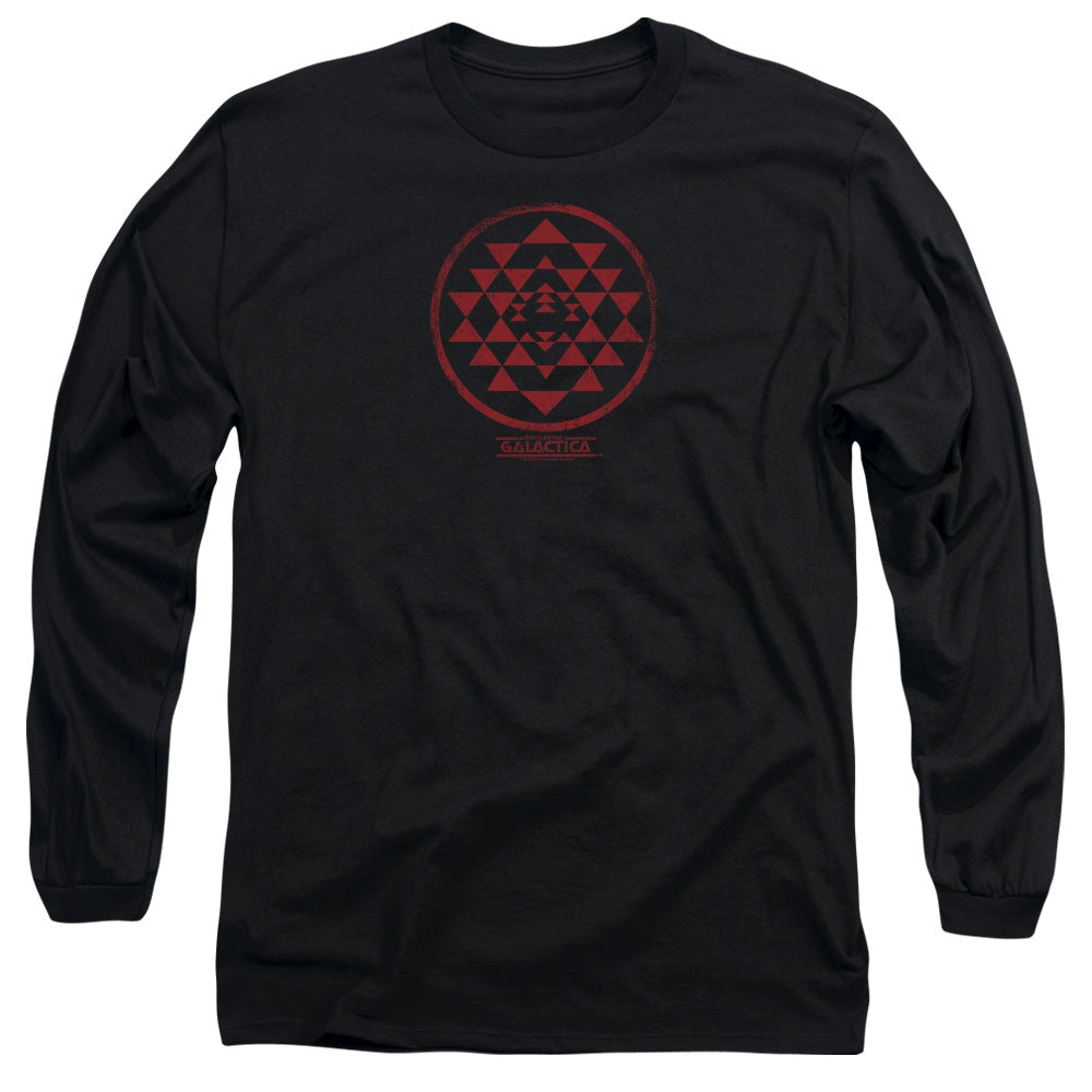Bsg - Red Squadron Patch - Long Sleeve Adult 18/1 - Black T-shirt