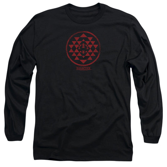 Bsg - Red Squadron Patch - Long Sleeve Adult 18/1 - Black T-shirt