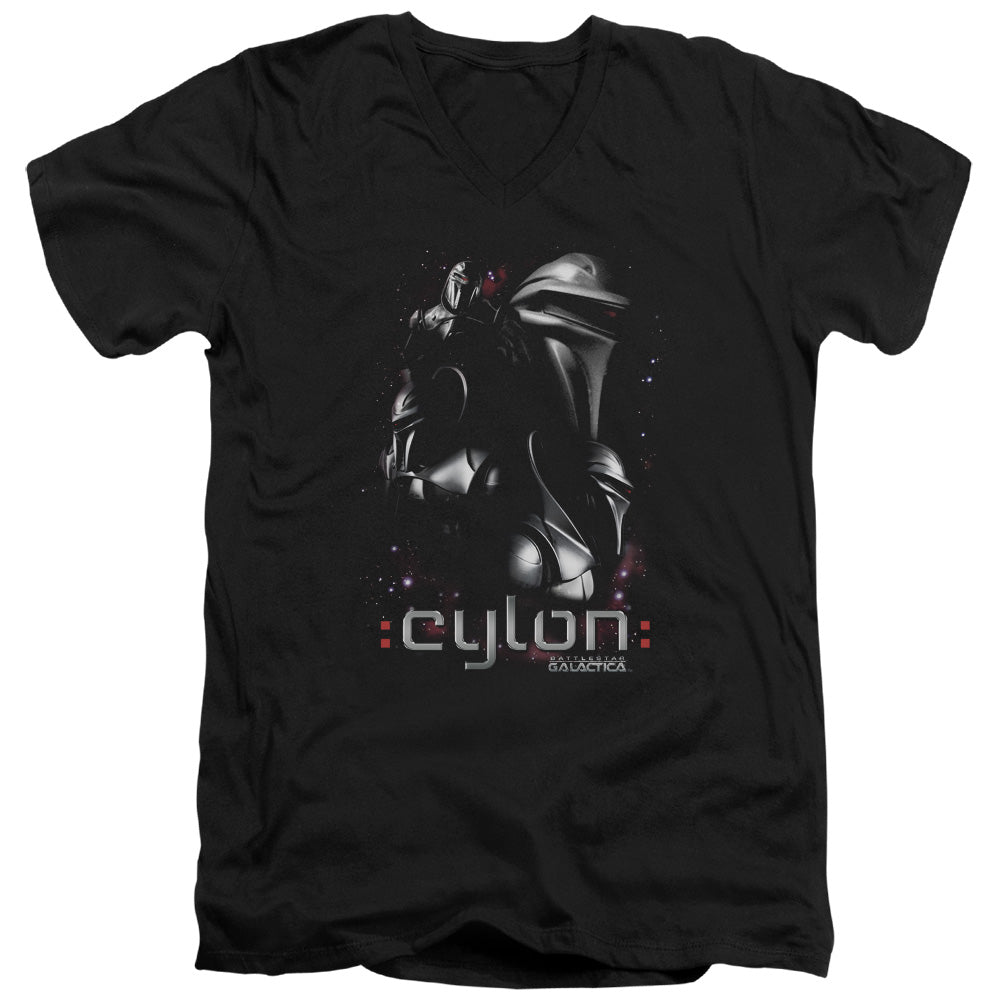 Battlestar Galactica - Centurions - Short Sleeve Adult V-neck - Black T-shirt