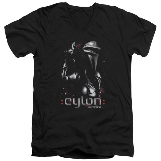 Battlestar Galactica - Centurions - Short Sleeve Adult V-neck - Black T-shirt