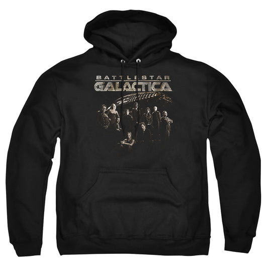 Battlestar Galactica - Battle Cast - Adult Pull-over Hoodie - Black