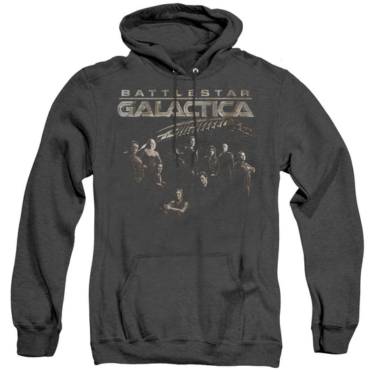 Battlestar Galactica - Battle Cast - Adult Heather Hoodie - Black
