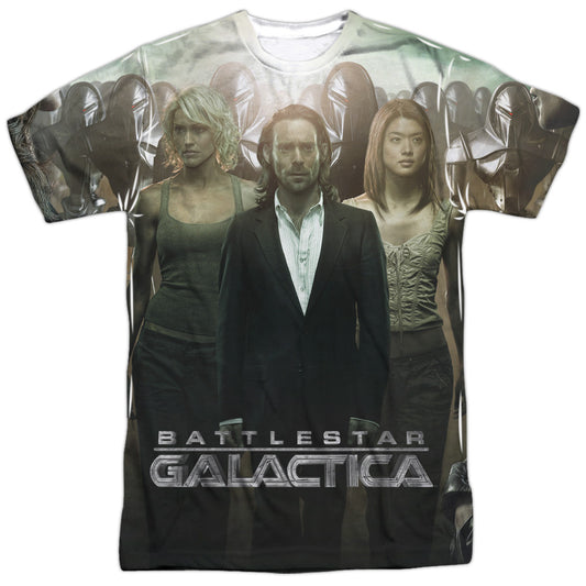 Bsg - Destiny Walk - Short Sleeve Adult Poly Crew - White T-shirt