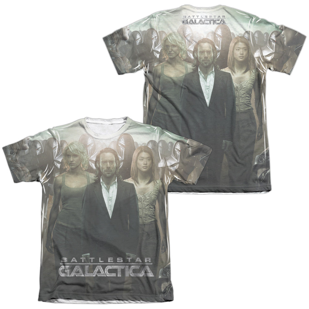 Bsg - Destiny Walk (Front/back Print) - Adult Poly/cotton Short Sleeve Tee - White T-shirt