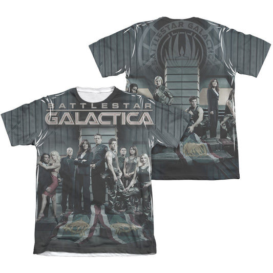 Bsg - Fallen Leader (Front/back Print) - Adult Poly/cotton Short Sleeve Tee - White T-shirt