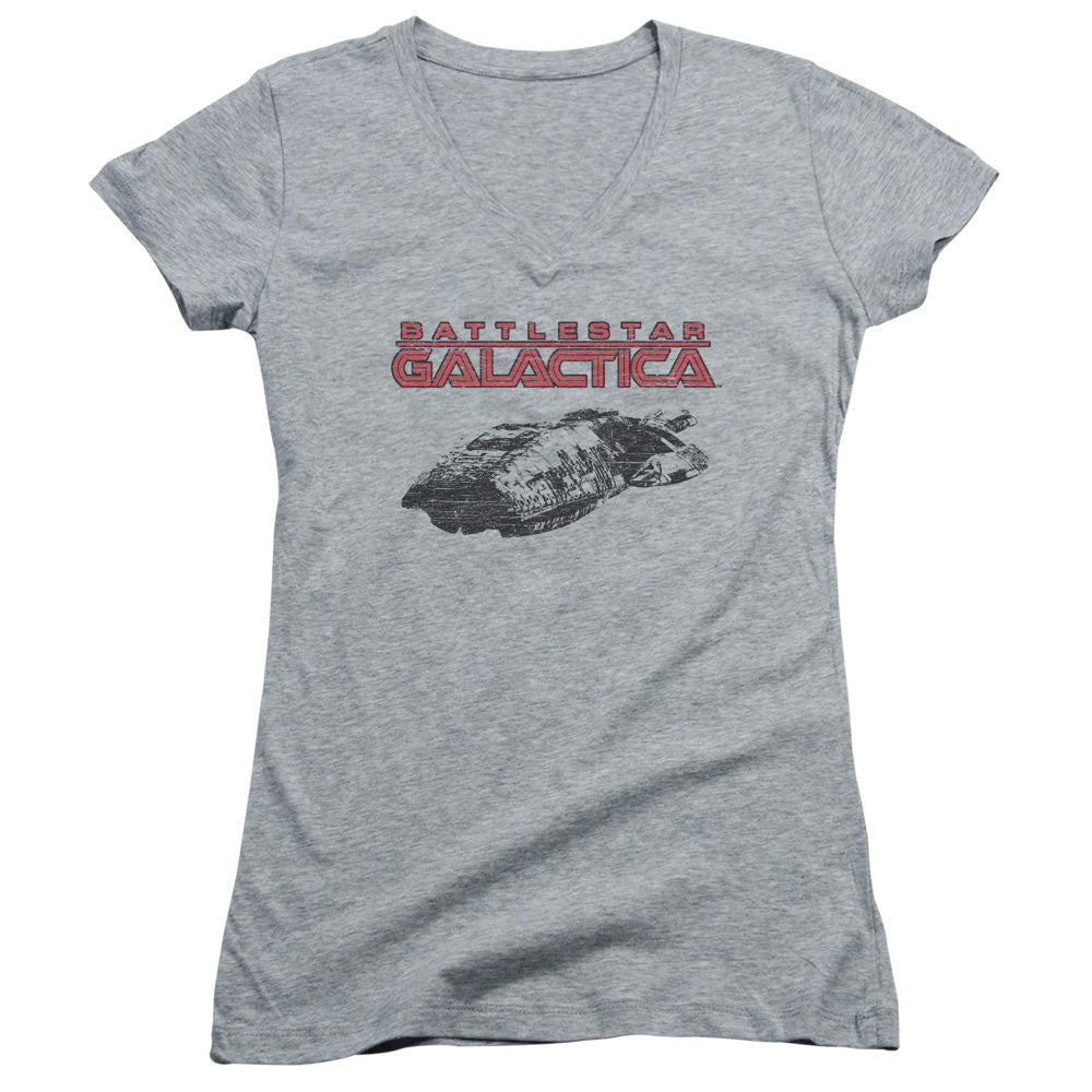 Bsg - Ship Logo-junior V-neck - Athletic Heather