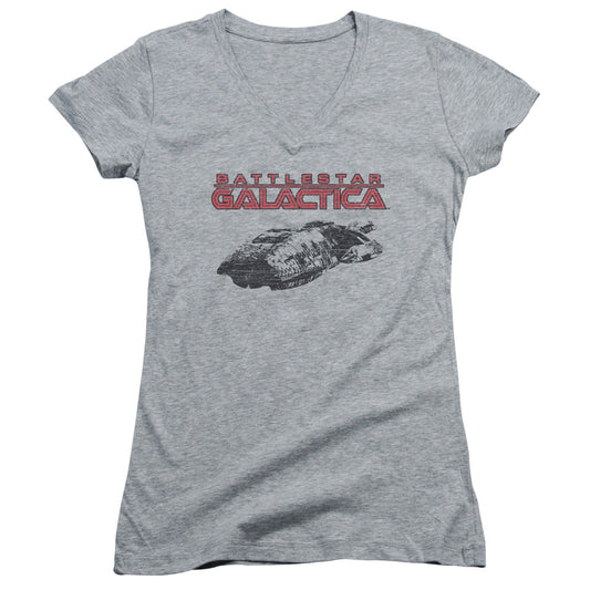 Bsg - Ship Logo-junior V-neck - Athletic Heather