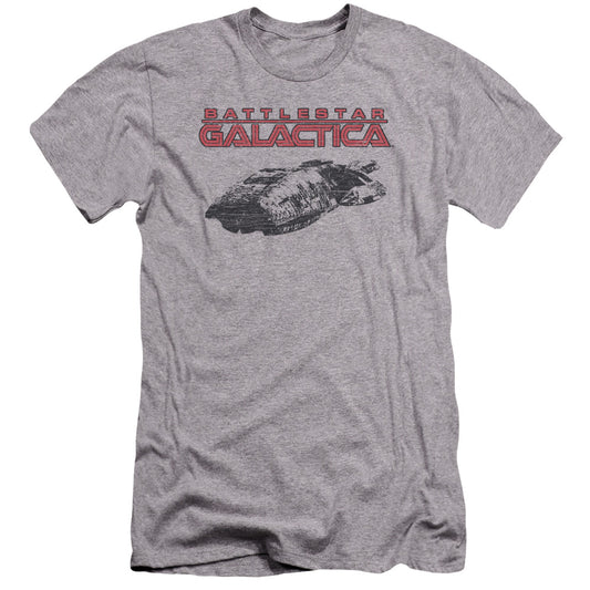 Bsg - Ship Logo-premuim Canvas Adult Slim Fit 30/1 - Athletic Heather