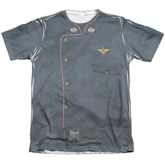Battlestar Galactica - Duty Blue - Adult Poly/cotton Short Sleeve Tee - White T-shirt
