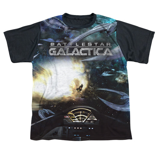 Bsg (New) - Battle Seat - Short Sleeve Youth White Front Black Back   - White T-shirt