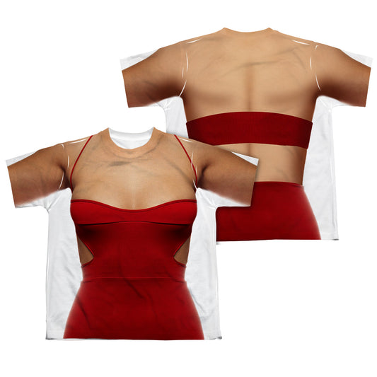 Bsg (New) - Red Dress (Front/back Print) - Short Sleeve Youth Poly Crew - White T-shirt