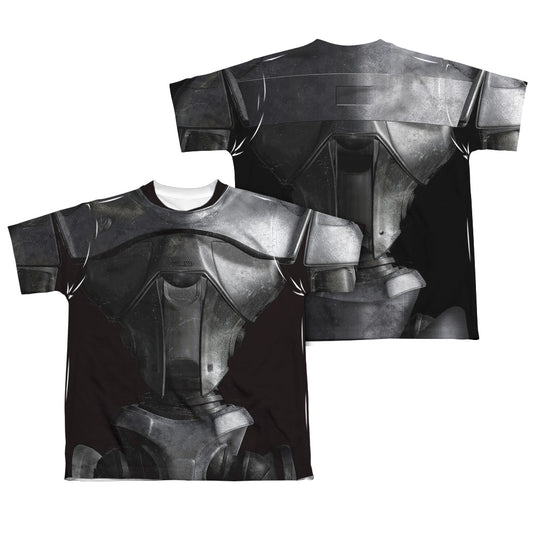 Bsg (New) - New Cylon (Front/back Print) - Short Sleeve Youth Poly Crew - White T-shirt