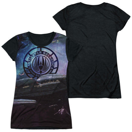 Bsg (New) - Star Crusing - Short Sleeve Junior Poly Black Back - White T-shirt