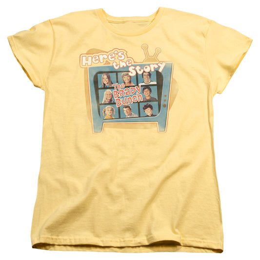 BRADY BUNCH HERES THE STORY - S/S WOMENS TEE - BANANA T-Shirt