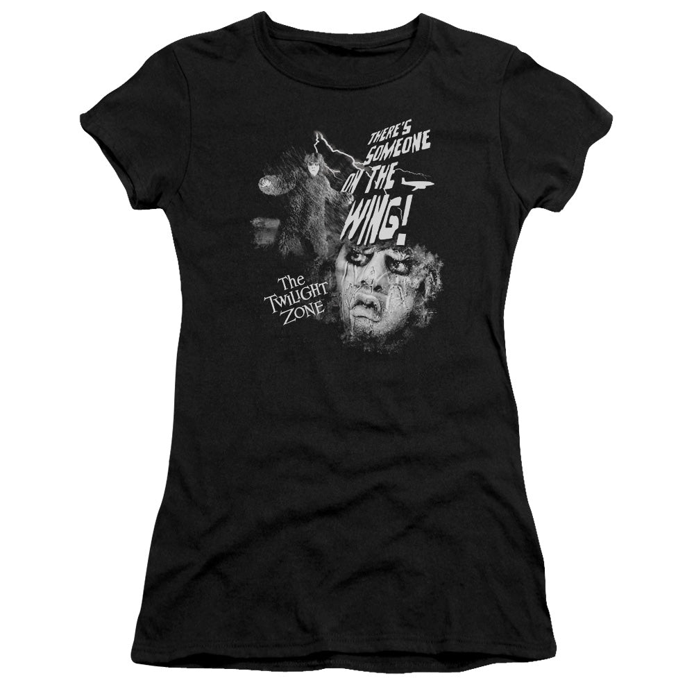 Twilight Zone - Someone On The Wing - Short Sleeve Junior Sheer - Black T-shirt
