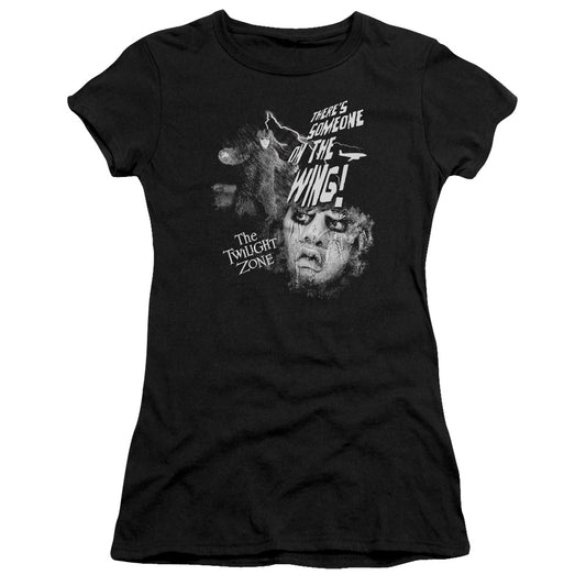 Twilight Zone - Someone On The Wing - Short Sleeve Junior Sheer - Black T-shirt