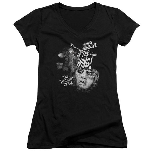 Twilight Zone - Someone On The Wing - Junior V-neck - Black