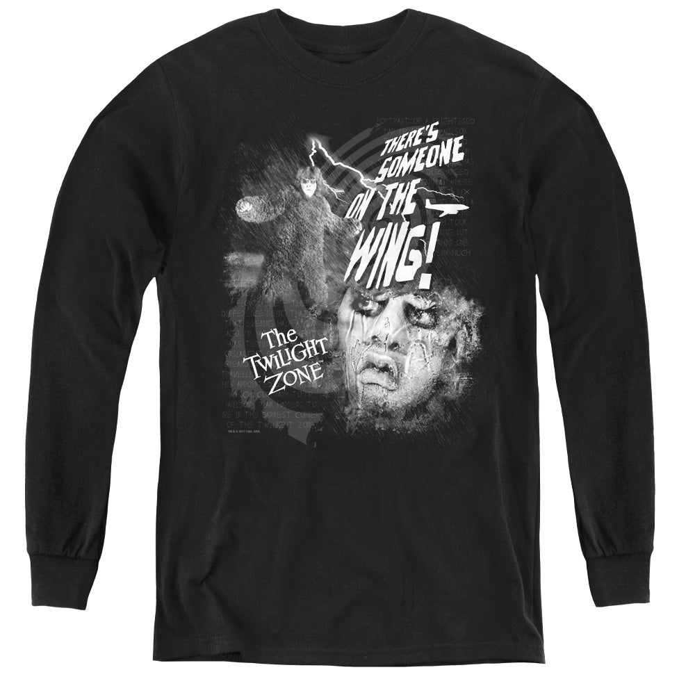 Twilight Zone - Someone On The Wing - Youth Long Sleeve Tee - Black