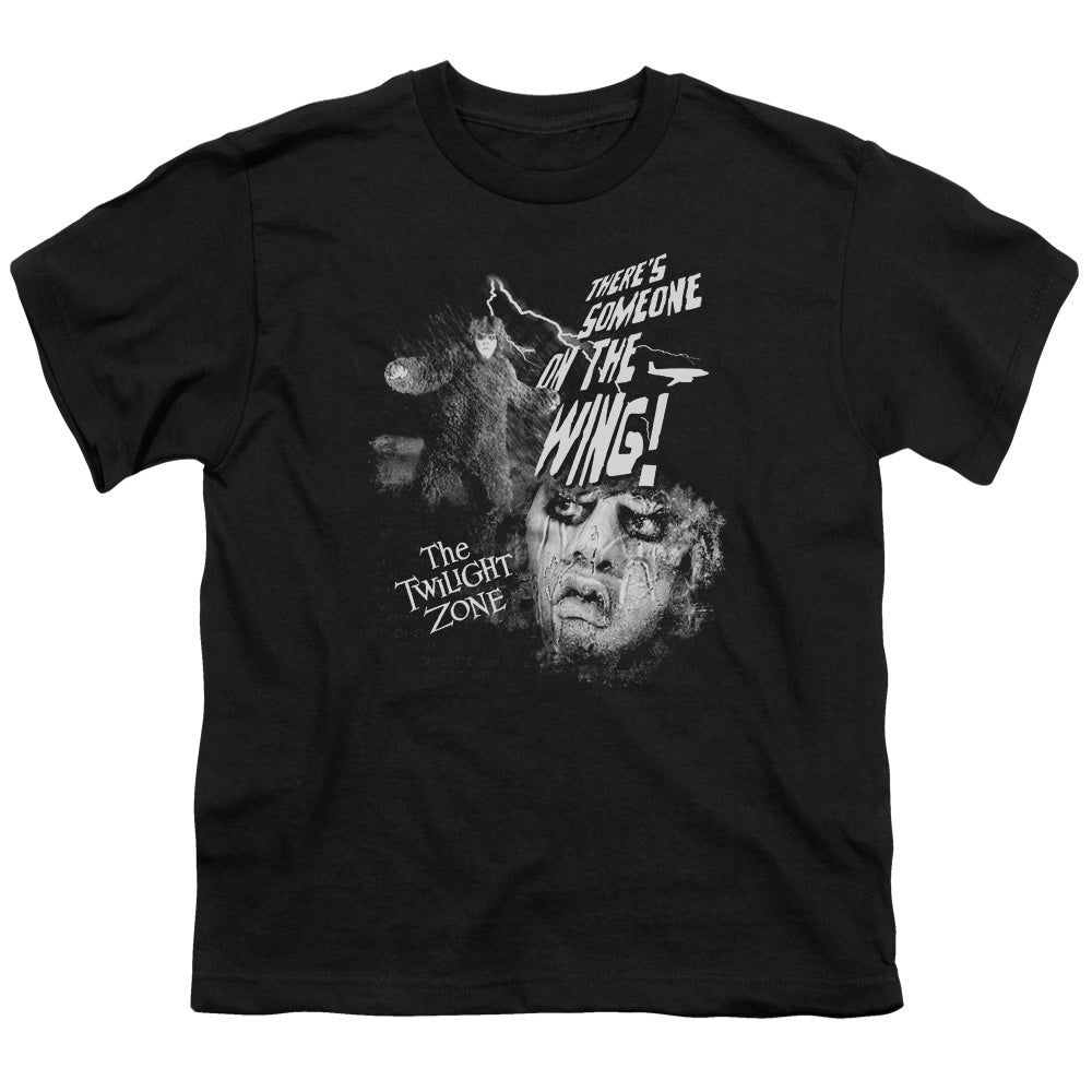 Twilight Zone - Someone On The Wing - Short Sleeve Youth 18/1 - Black T-shirt