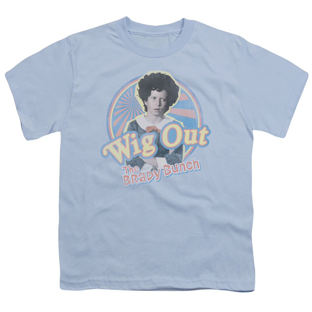 Brady Bunch - Wig Out - Short Sleeve Youth 18/1 - Light Blue T-shirt