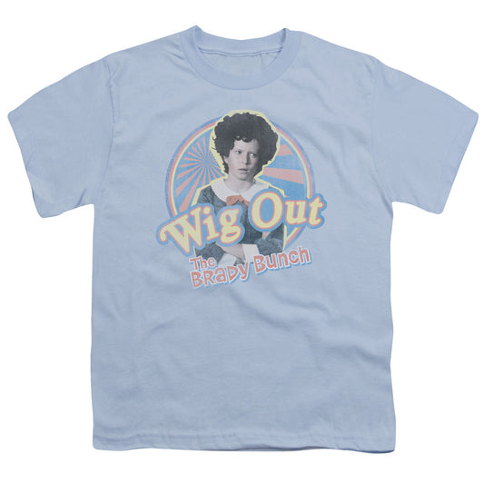 Brady Bunch - Wig Out - Short Sleeve Youth 18/1 - Light Blue T-shirt