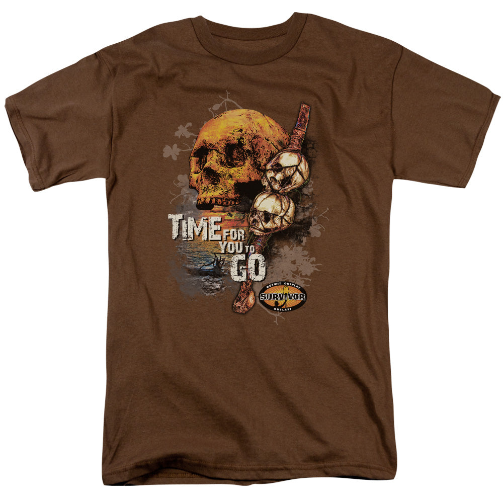Survivor - Time To Go - Short Sleeve Adult 18/1 - Coffee T-shirt
