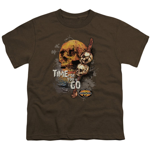 Survivor - Time To Go - Short Sleeve Youth 18/1 - Coffee T-shirt