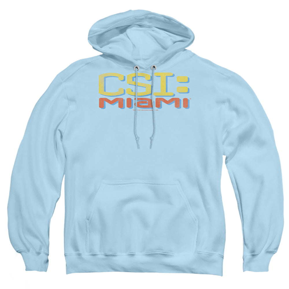 Csi Miami - Logo Distressed - Adult Pull-over Hoodie - Light Blue