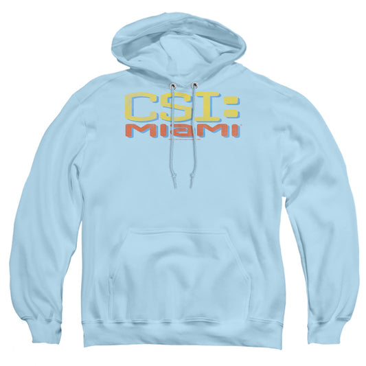 Csi Miami - Logo Distressed - Adult Pull-over Hoodie - Light Blue