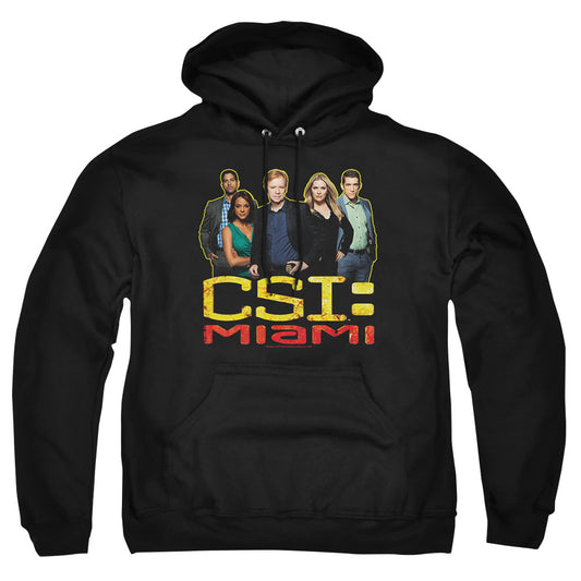 Csi Miami - The Cast In Black - Adult Pull-over Hoodie - Black