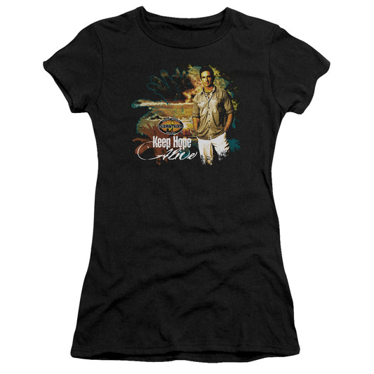 Survivor - Keep Hope Alive - Short Sleeve Junior Sheer - Black T-shirt