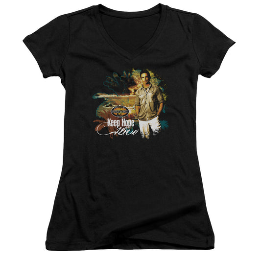 Survivor - Keep Hope Alive - Junior V-neck - Black