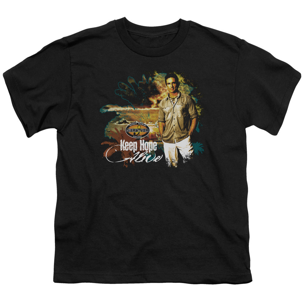 Survivor - Keep Hope Alive - Short Sleeve Youth 18/1 - Black T-shirt