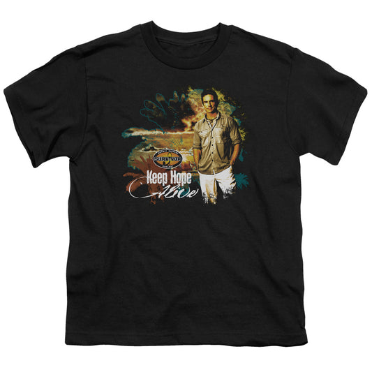 Survivor - Keep Hope Alive - Short Sleeve Youth 18/1 - Black T-shirt