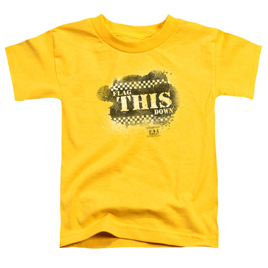Taxi - Flag This - Short Sleeve Toddler Tee - Yellow T-shirt