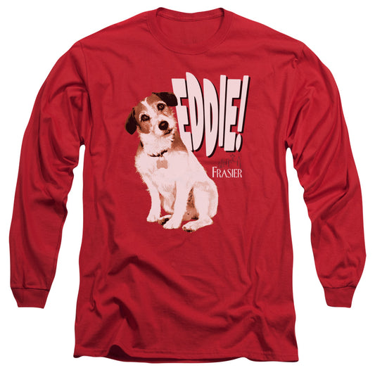 Frasier - Eddie - Long Sleeve Adult 18/1 - Red T-shirt