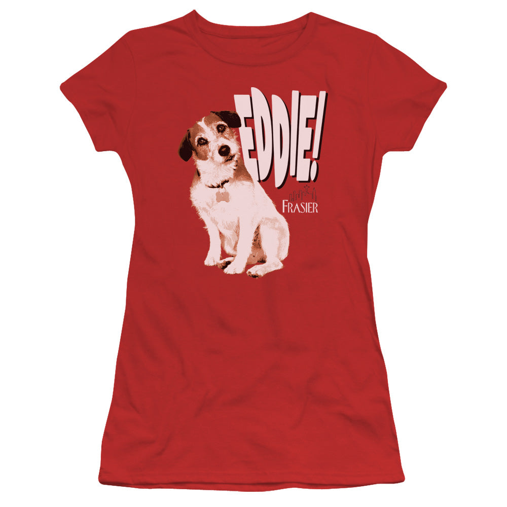 Frasier - Eddie - Short Sleeve Junior Sheer - Red T-shirt