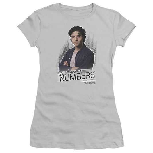 Numbers - Everything Is Numbers - Short Sleeve Junior Sheer - Silver T-shirt