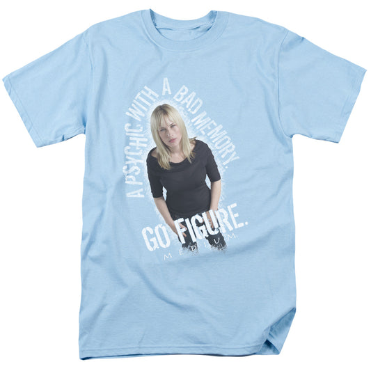 Medium - Go Figure - Short Sleeve Adult 18/1 - Light Blue T-shirt