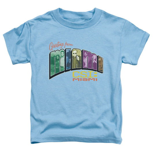 Csi Miami - Greeting From Miami - Short Sleeve Toddler Tee - Carolina Blue T-shirt