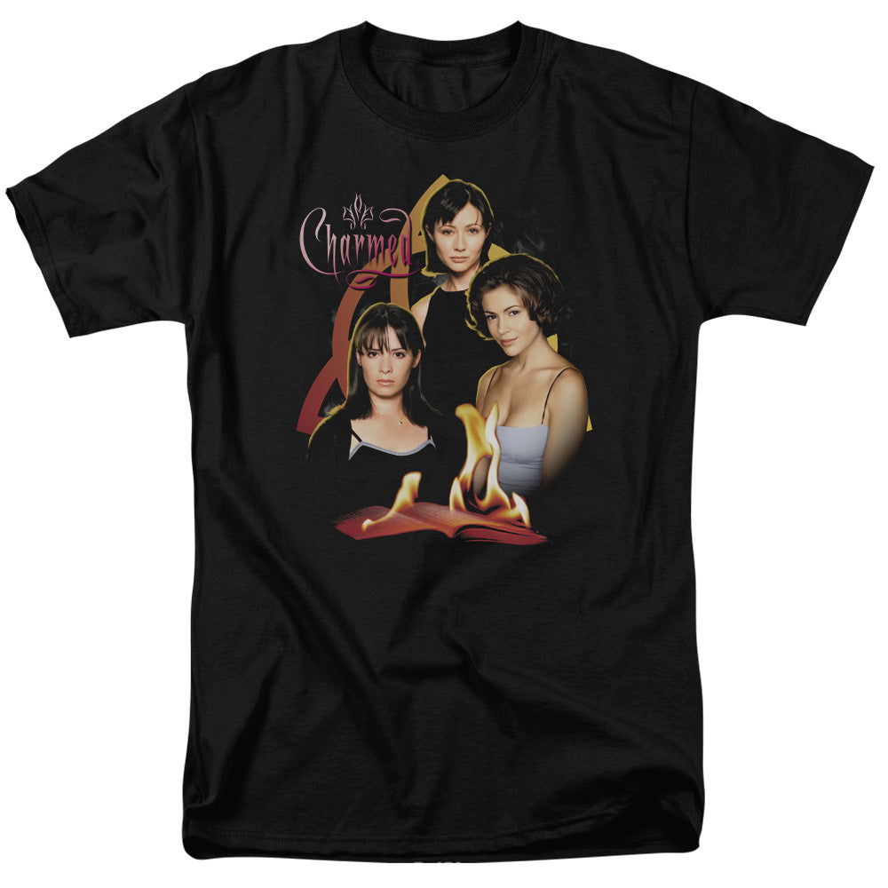 Charmed - Original Three - Short Sleeve Adult 18/1 - Black T-shirt