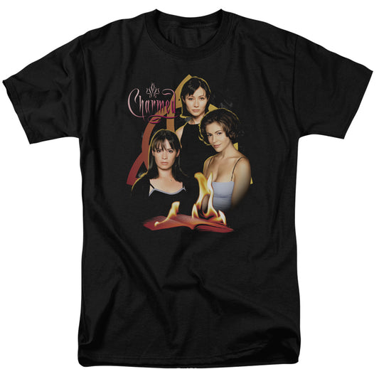 Charmed - Original Three - Short Sleeve Adult 18/1 - Black T-shirt