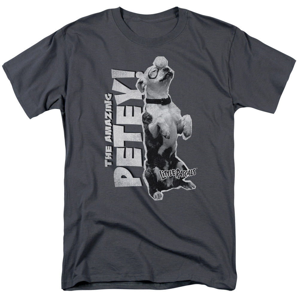 Little Rascals - Amazing Petey - Short Sleeve Adult 18/1 - Charcoal T-shirt