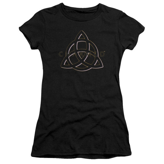 Charmed - Triple Linked Logo - Short Sleeve Junior Sheer - Black T-shirt
