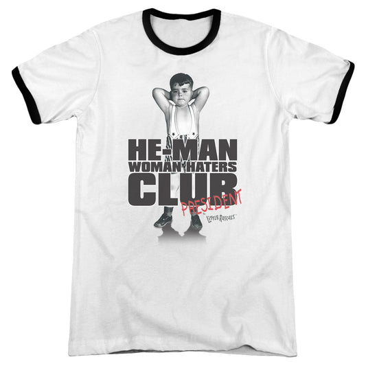 Little Rascals - Club President - Adult Ringer - White/black